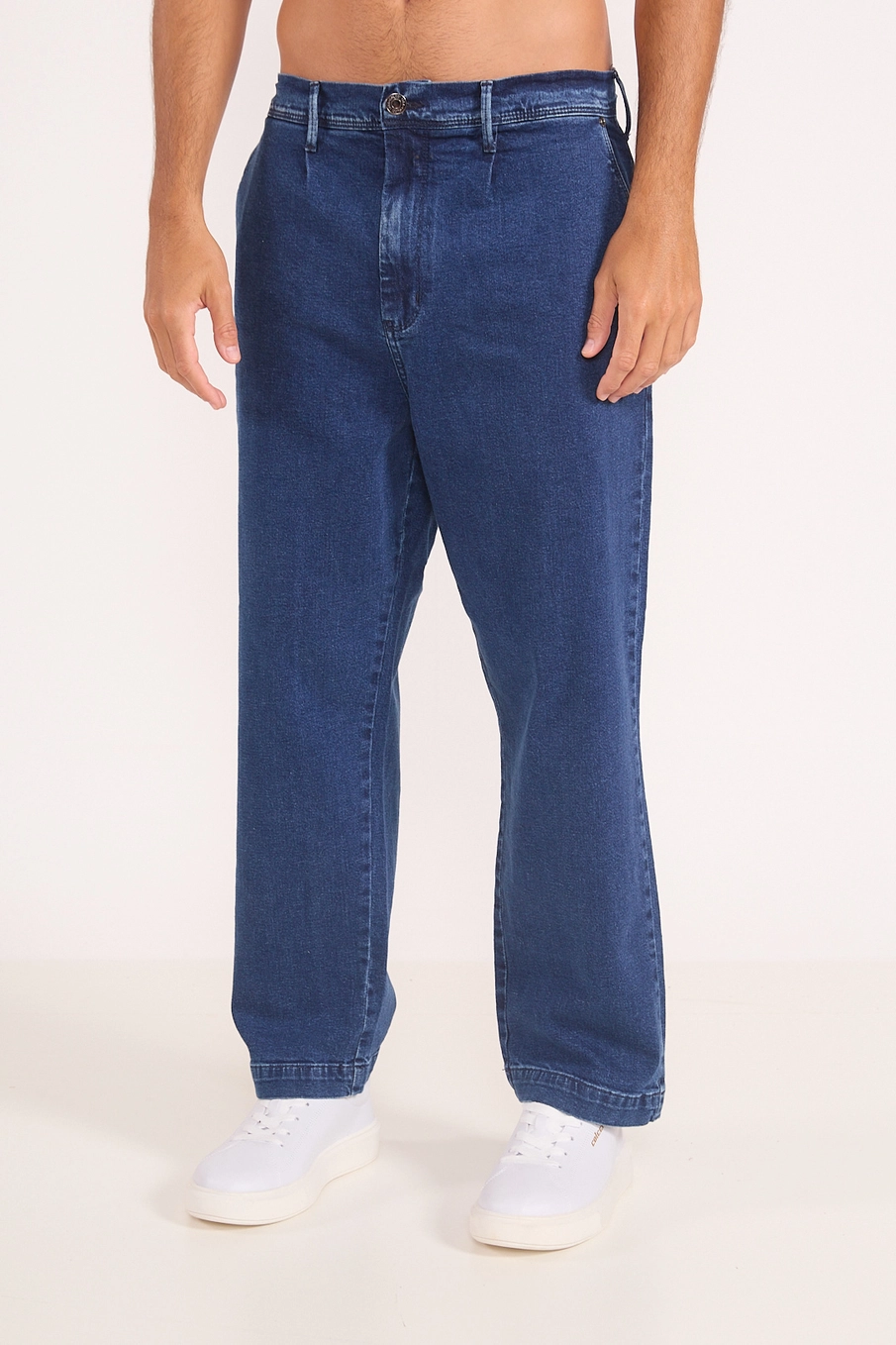 Calça Masculina Loose Em Liocel Índigo