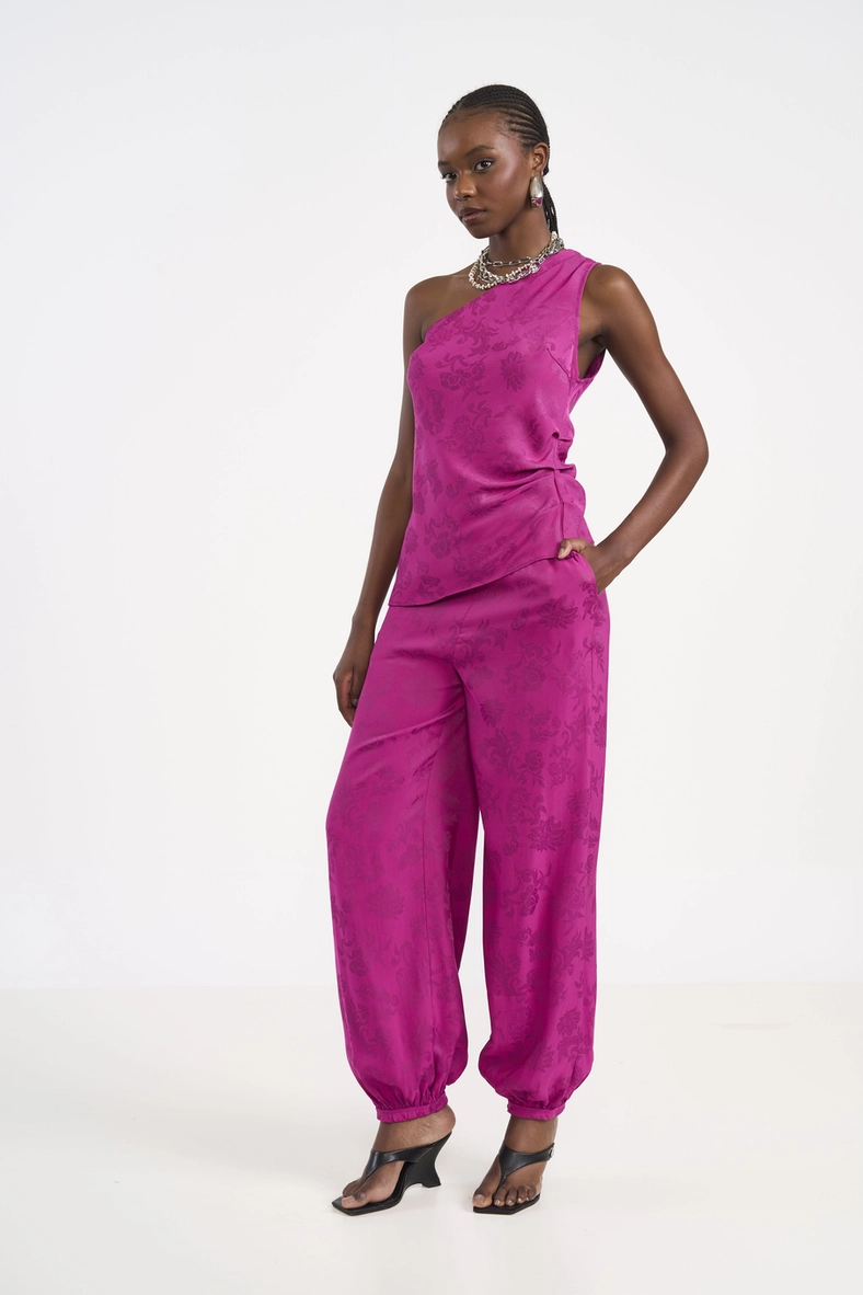 Calça Jogger Jacquard Florais