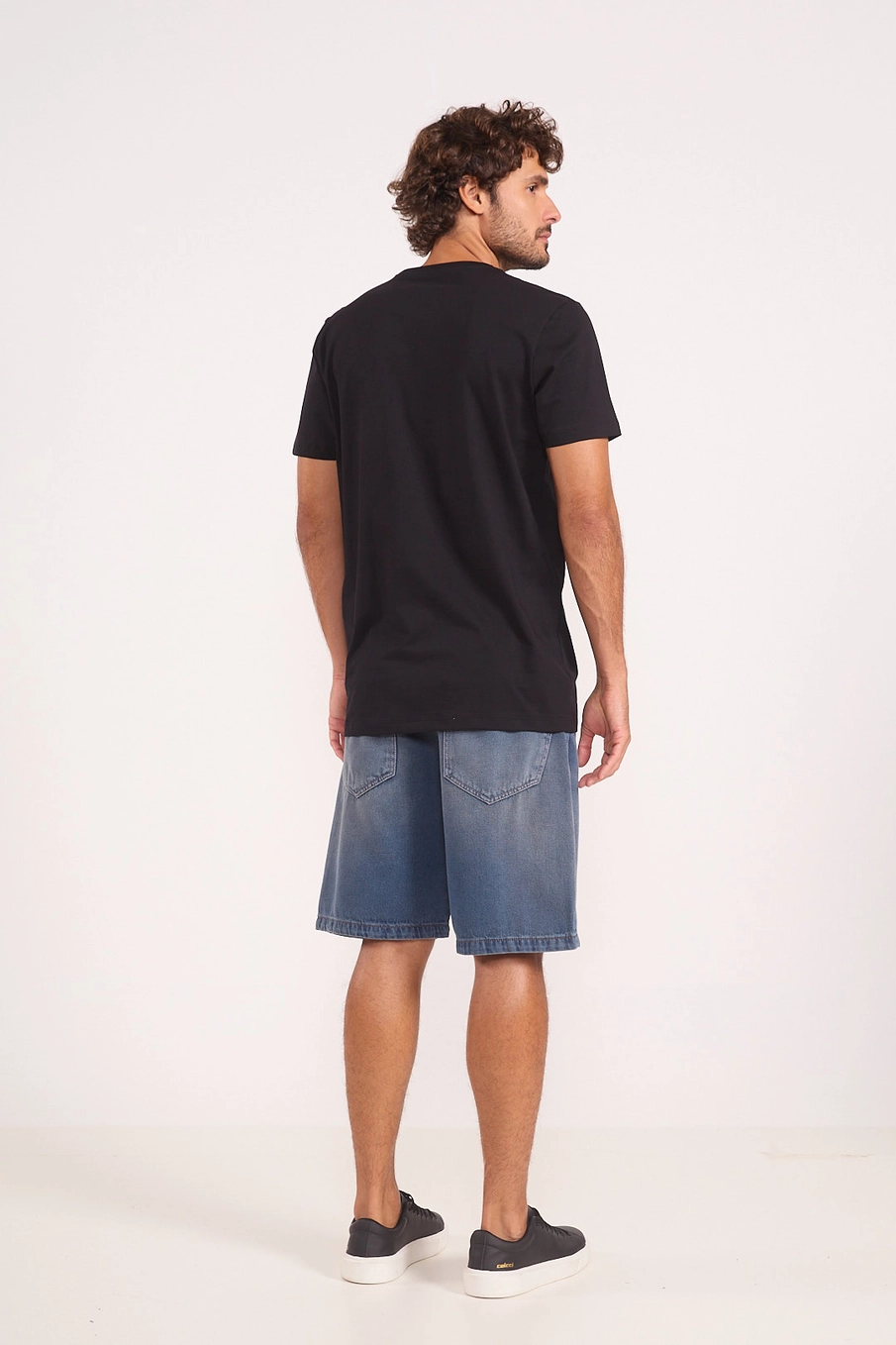 Bermuda Masculina Jeans Loose Índigo