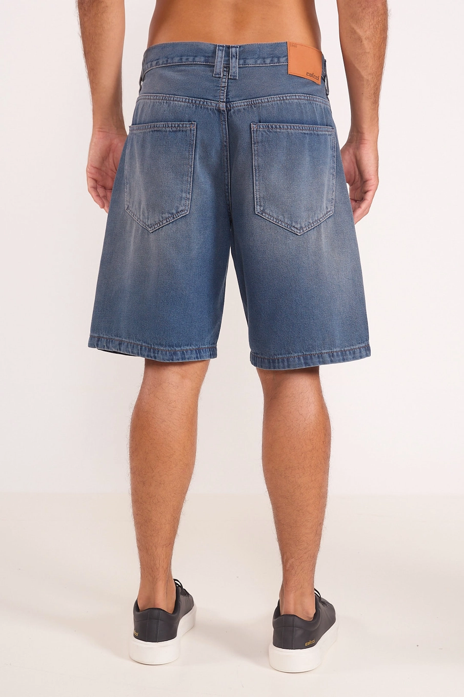 Bermuda Masculina Jeans Loose Índigo