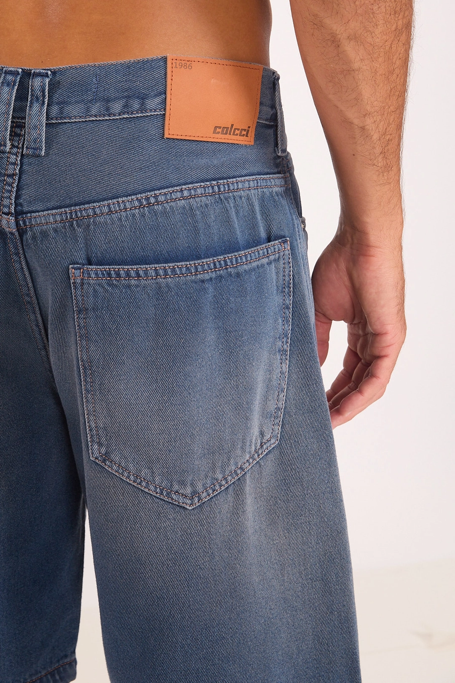 Bermuda Masculina Jeans Loose Índigo