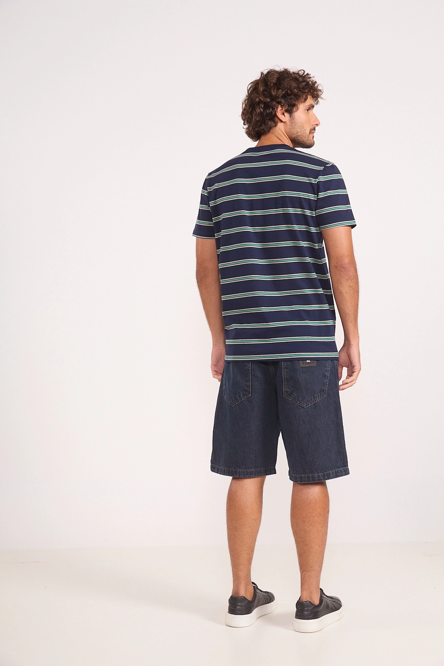 Bermuda Masculina Denim Loose Índigo