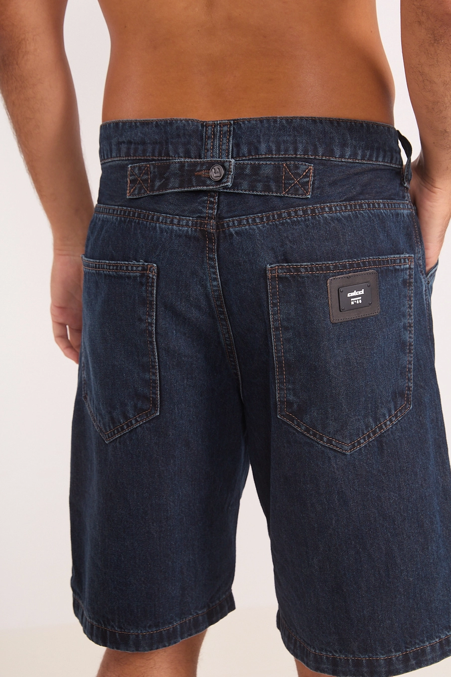 Bermuda Masculina Denim Loose Índigo