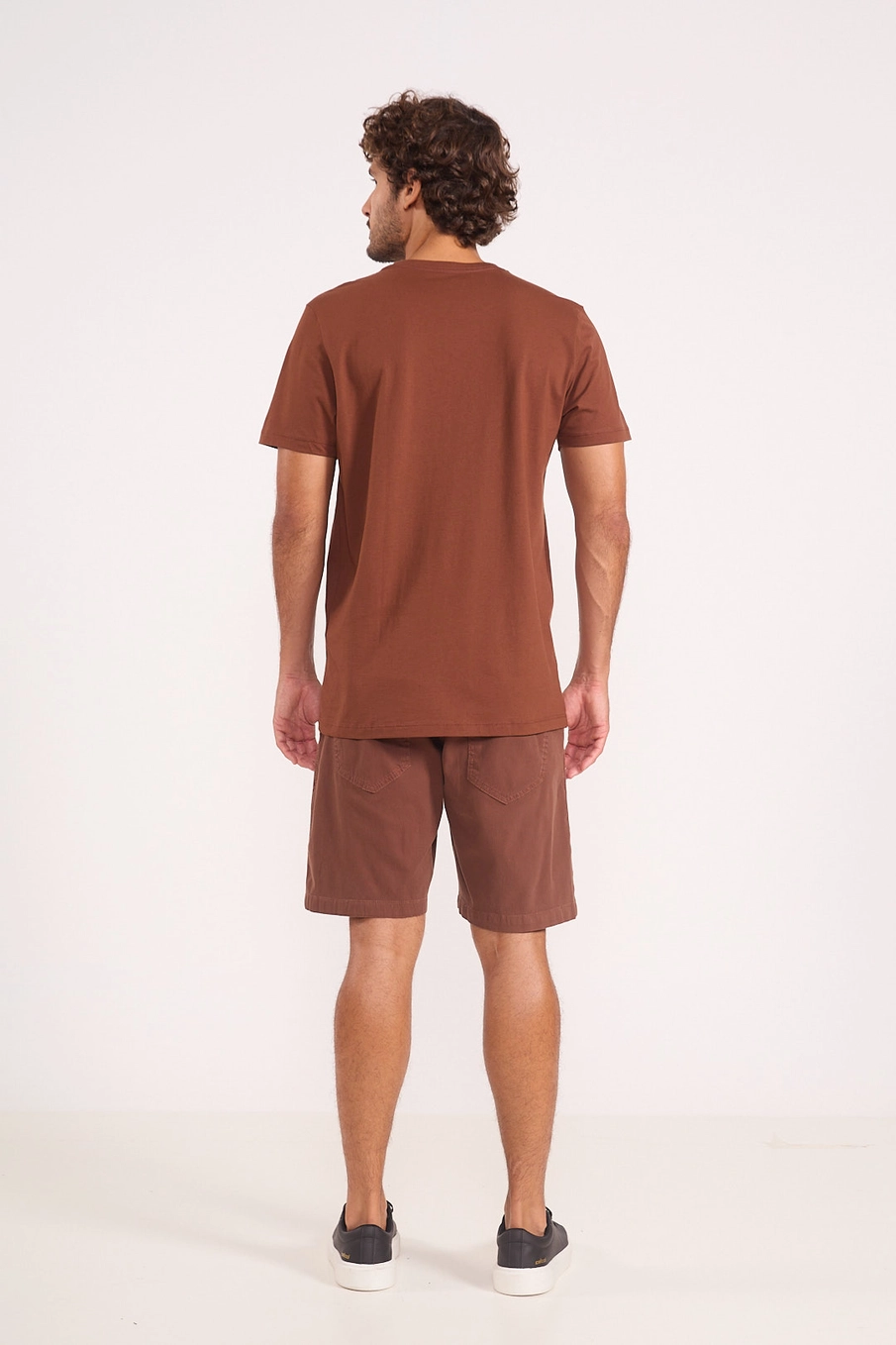 Bermuda Masculina De Sarja Texture Marrom