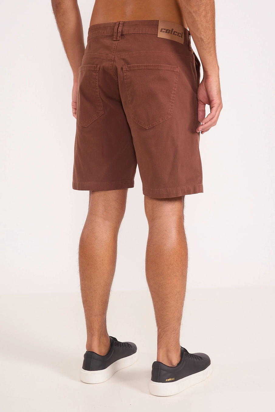 Bermuda Masculina De Sarja Texture Marrom