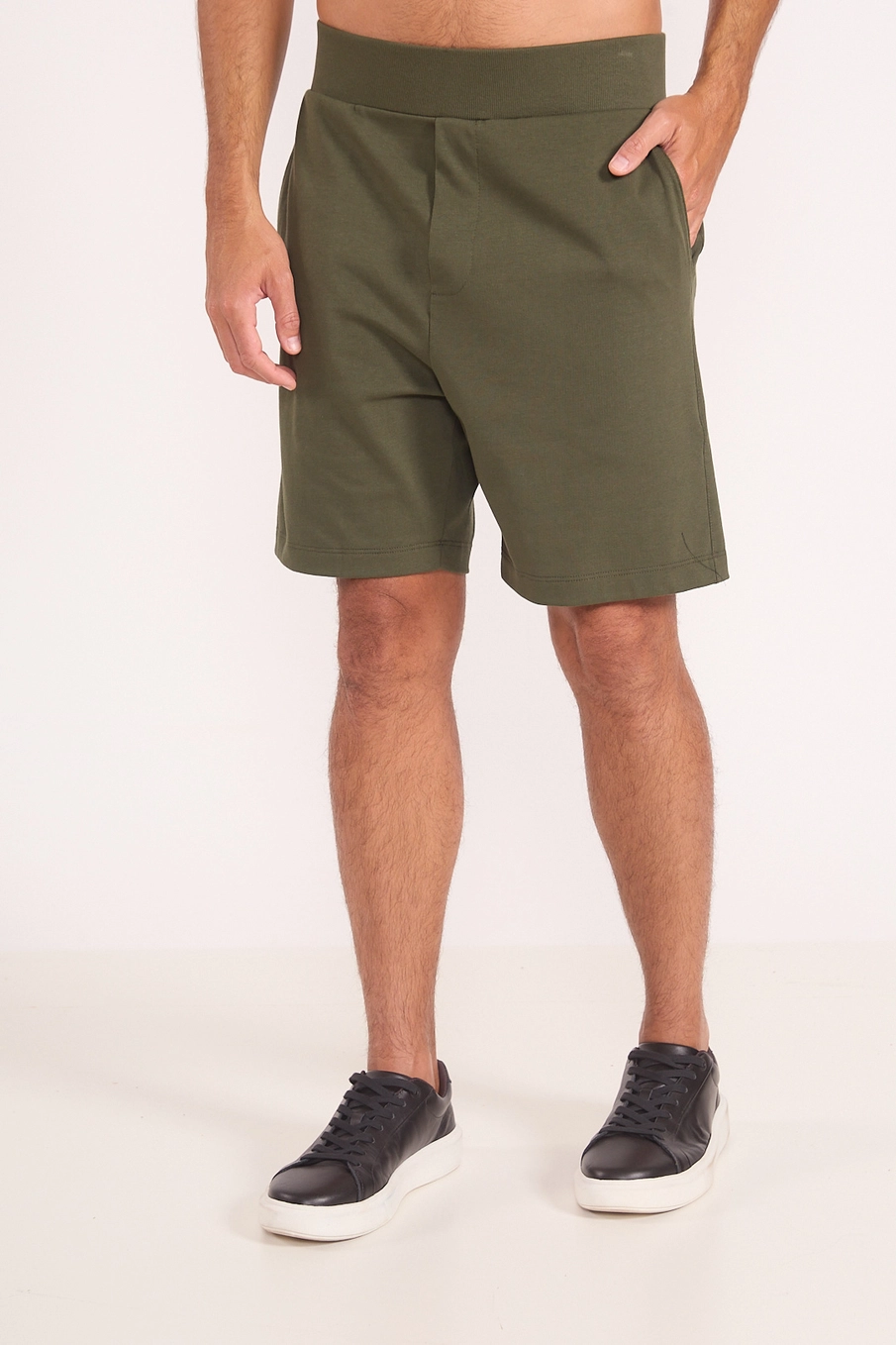 Bermuda Moletom Comfy Reta Verde