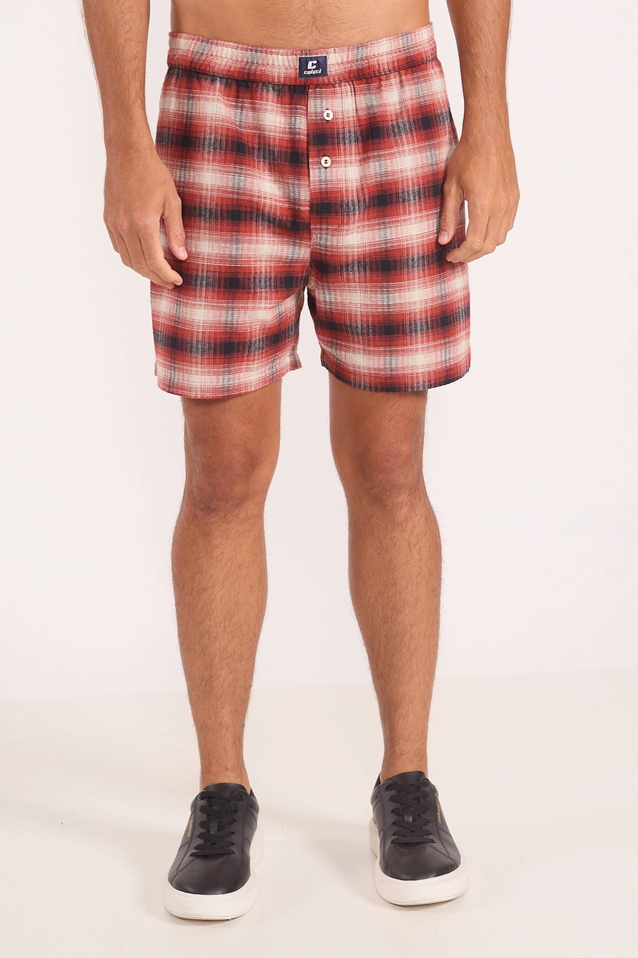 Bermuda Masculina De Algodão Xadrez Estampados