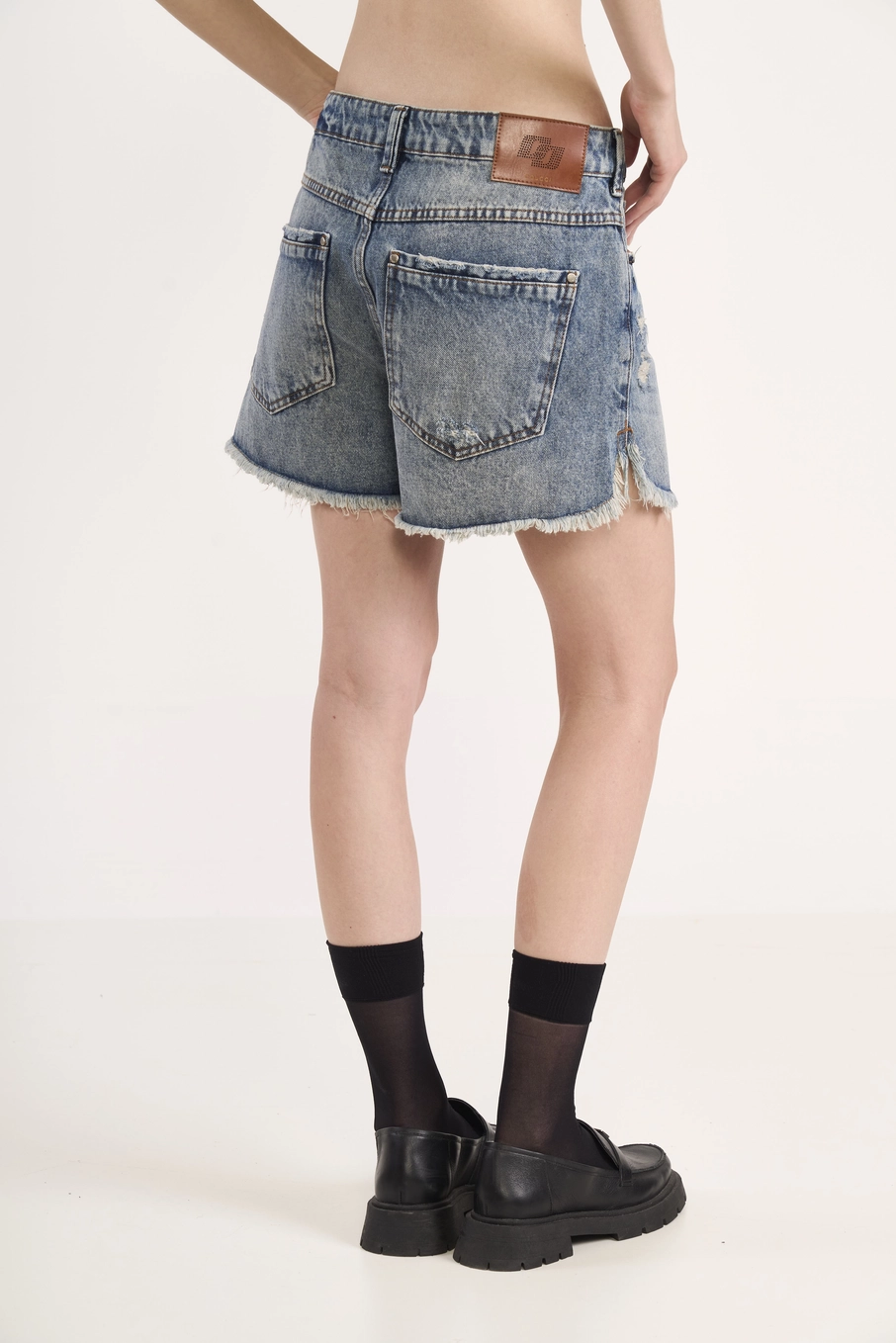 Short Jeans Barra Desfiada Índigo