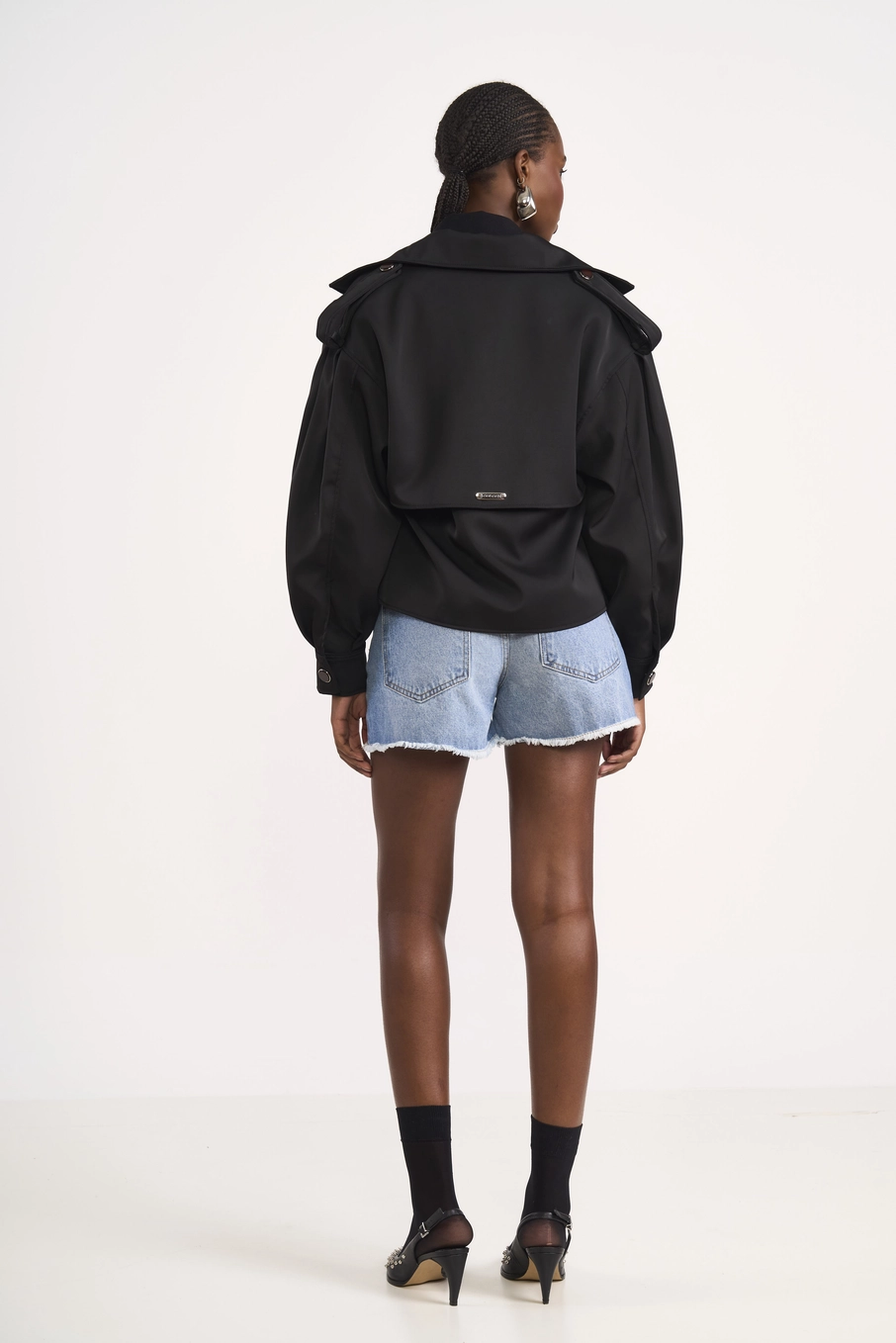 Short Jeans Barra Desfiada Índigo