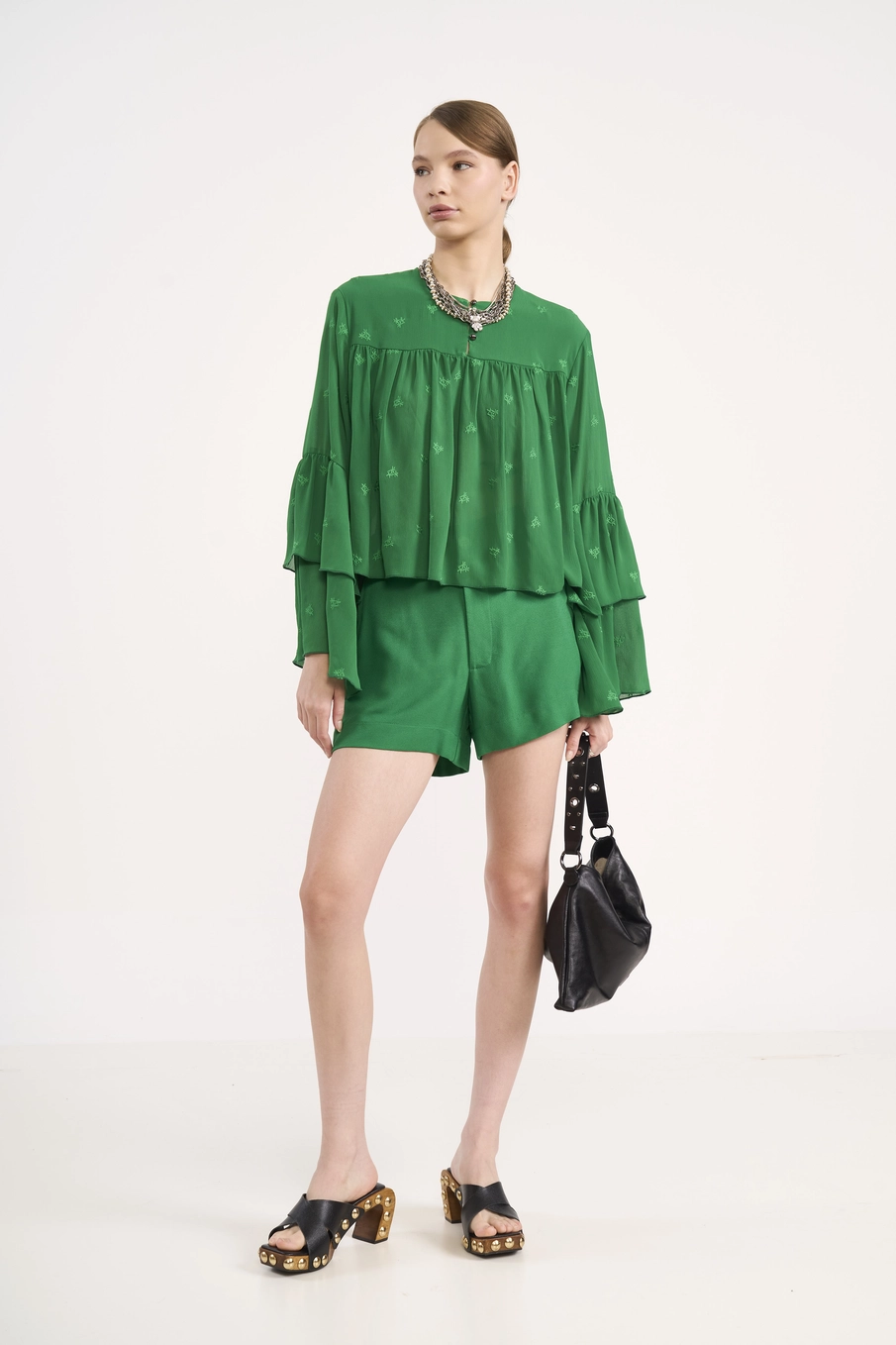 Short Alfaiataria Fluido Verde Vanity