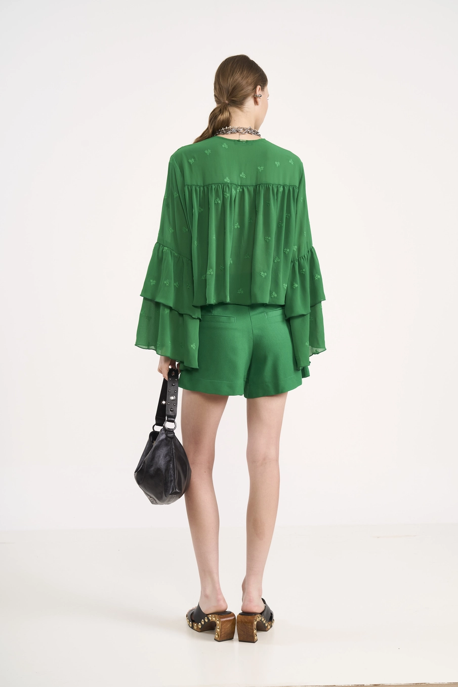 Short Alfaiataria Fluido Verde Vanity