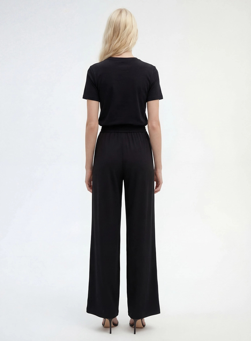 Calça Alfaiataria Feminina Pantalona Preto 2