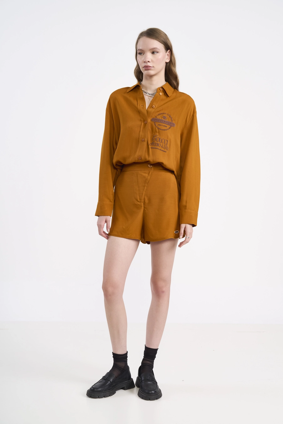 Short Feminino Runner De Viscose Amarelo Pumpkin