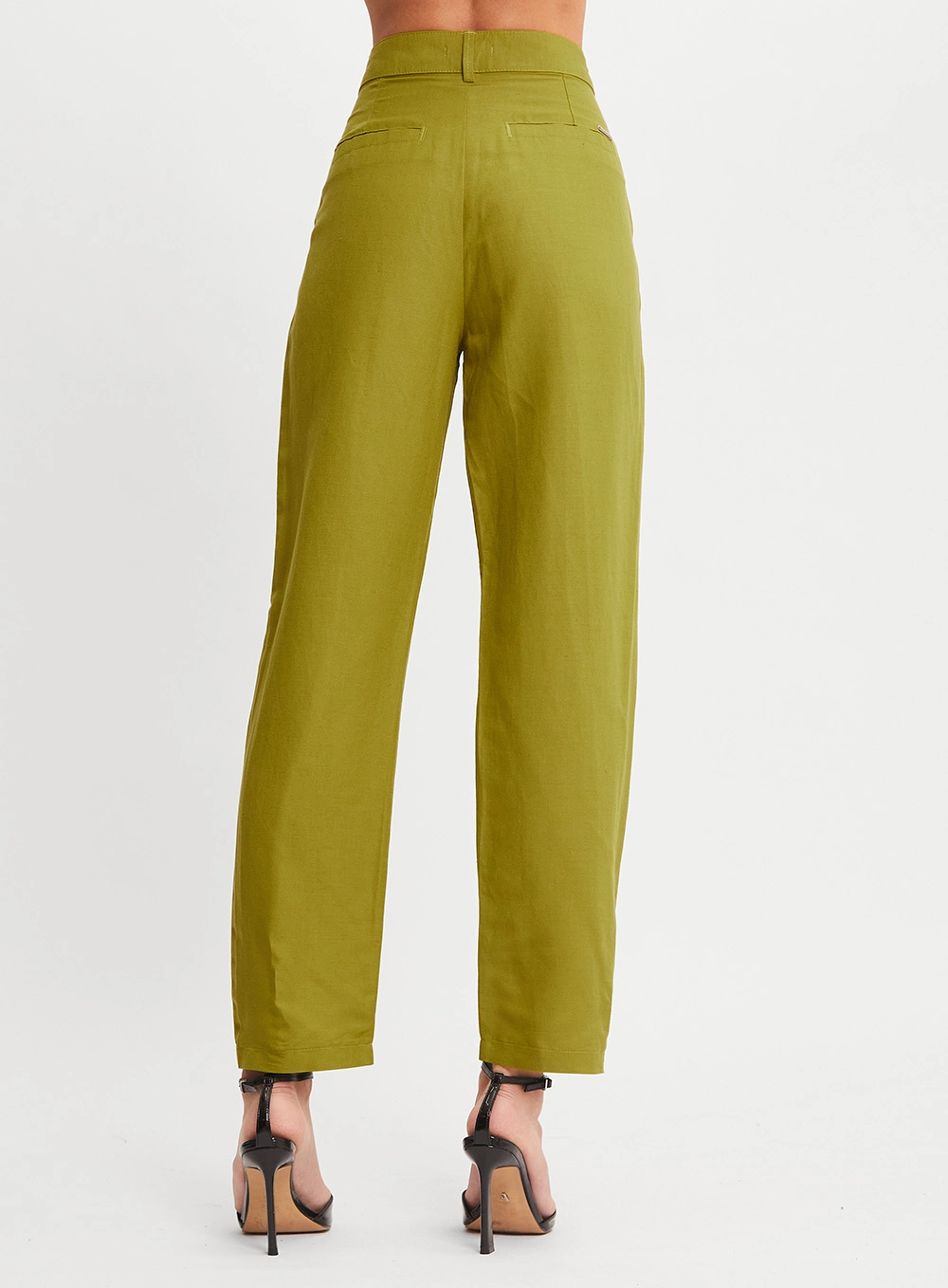 Calça Alfaiataria Feminina Cenoura Verde 3