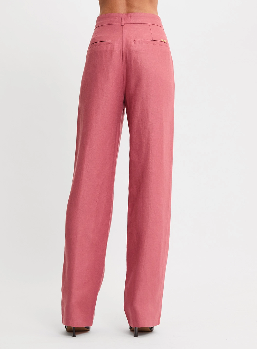Calça Alfaiataria Feminina Reta Rosa 2