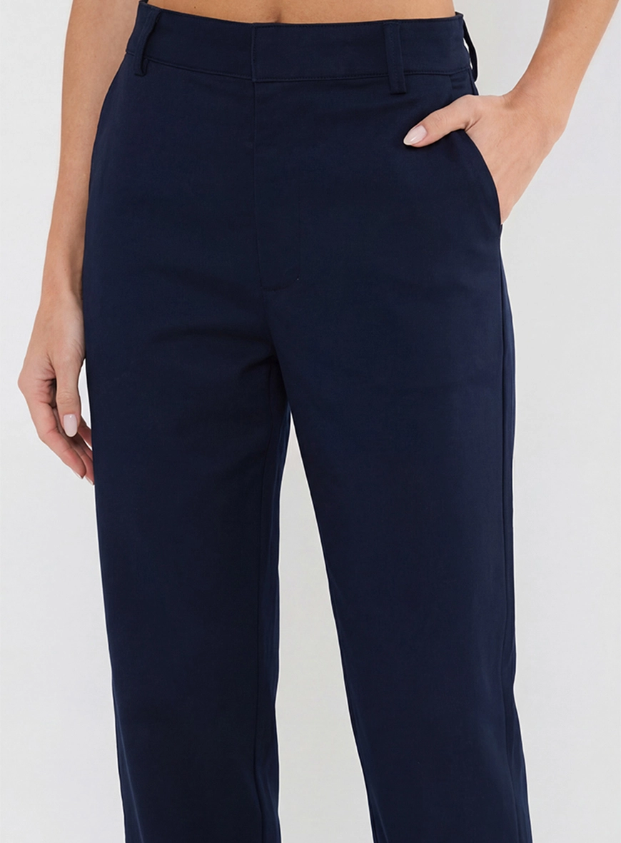 Calça Alfaiataria Reta Azul 4