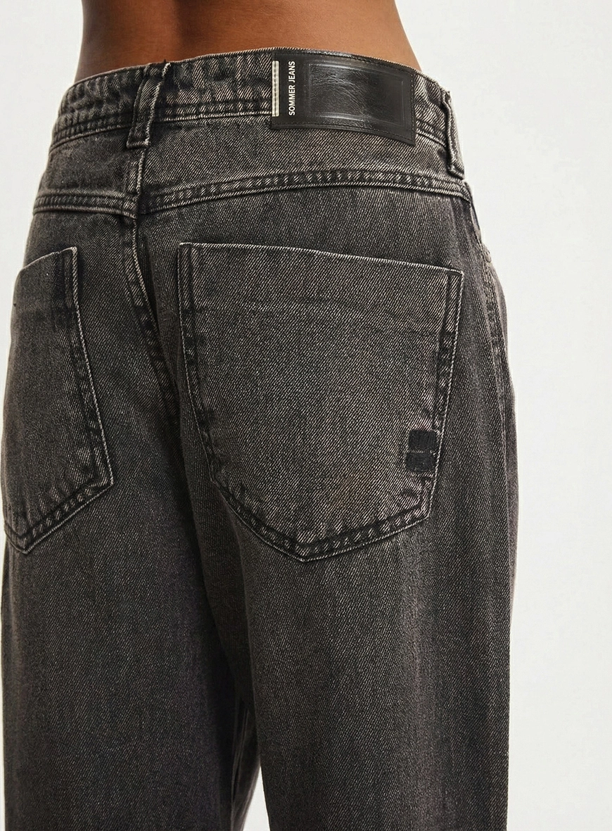 Calça Jeans Feminina Reta Indigo Preto 3
