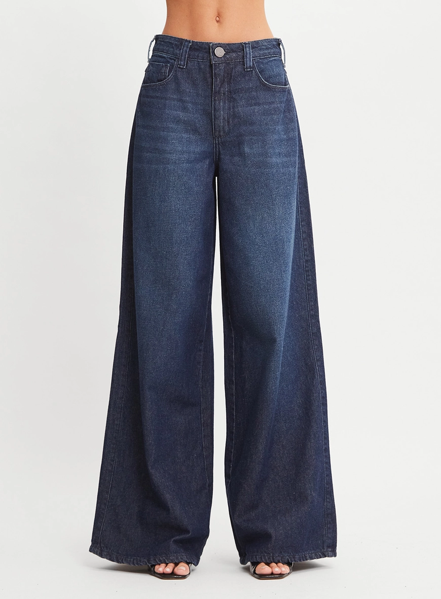 Calça Jeans Feminina Pantalona Índigo 2