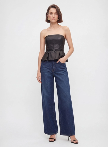 Calça Jeans Feminina Pantalona