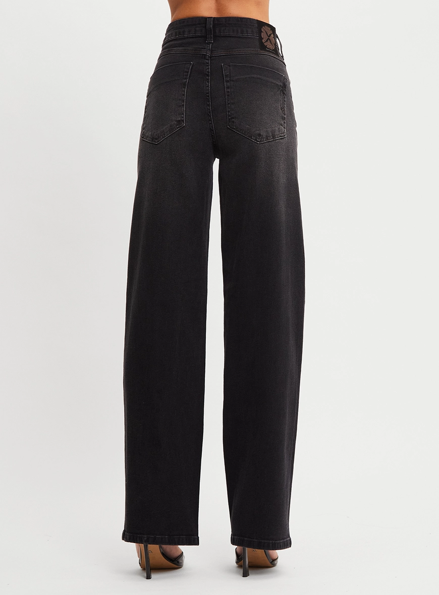 Calça Jeans Reta Slim Indigo Preto 3