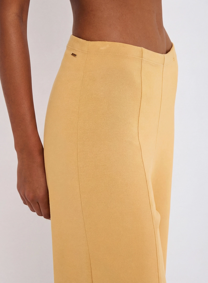 Calça Feminina Wide Leg Amarelo 4