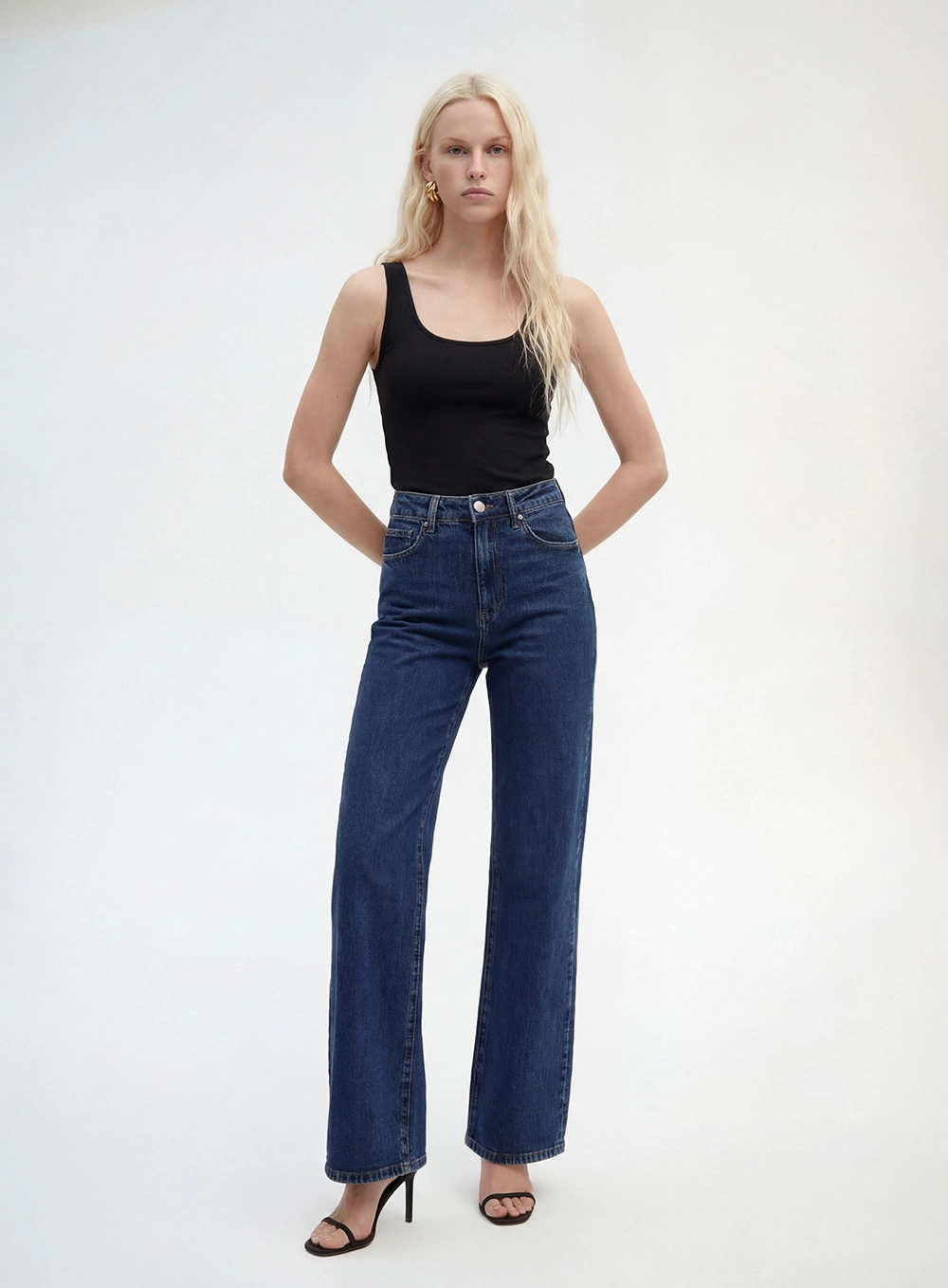 Calça Jeans Feminina Reta Slim Índigo 3