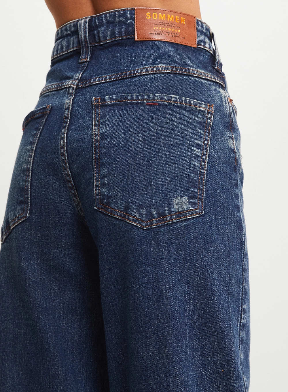 Calça Jeans Feminina Reta Slim Índigo 4