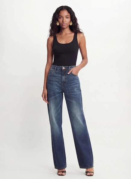 Calça Jeans Reta