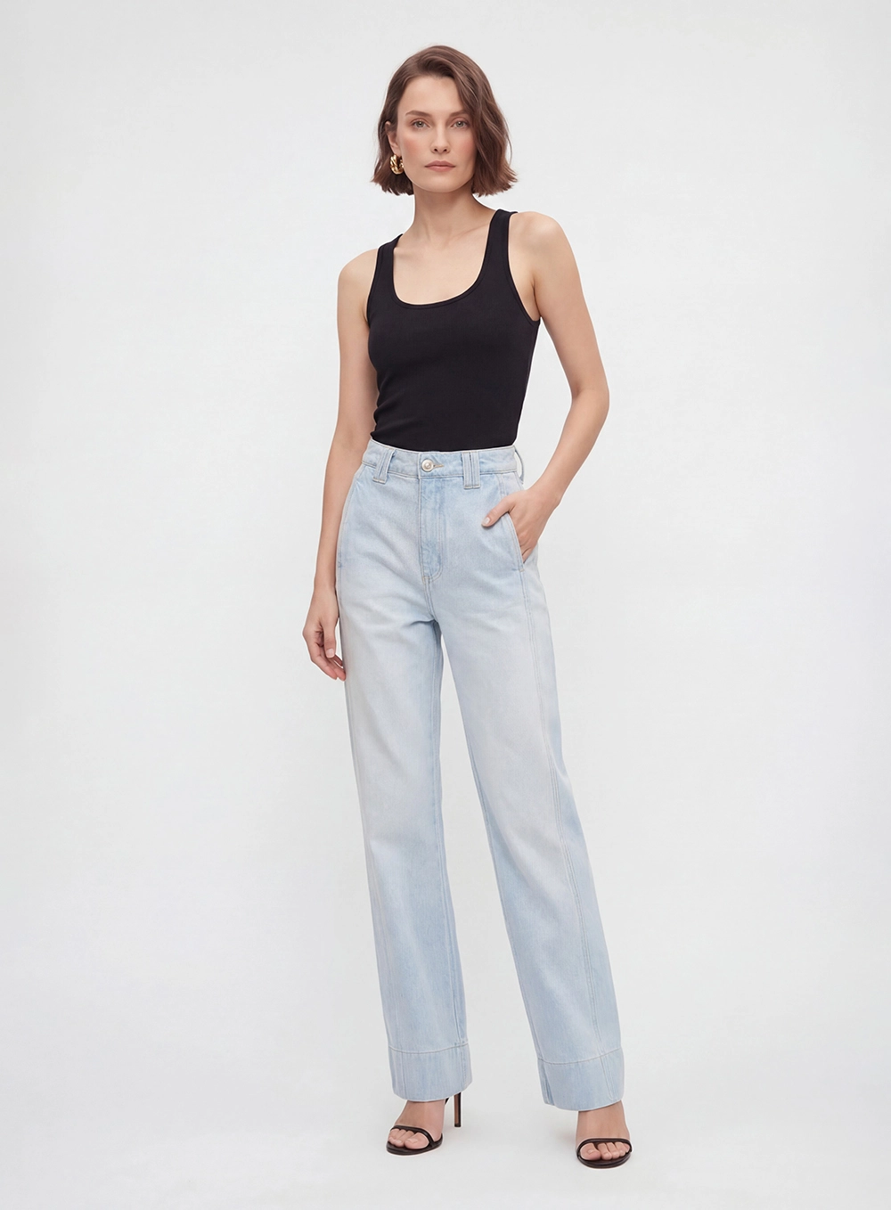 Calça Jeans Reta Índigo 1