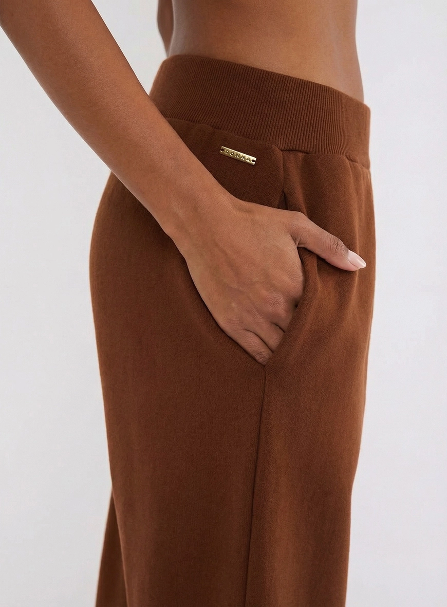 Calça Moletom Feminina Jogger Marrom 4