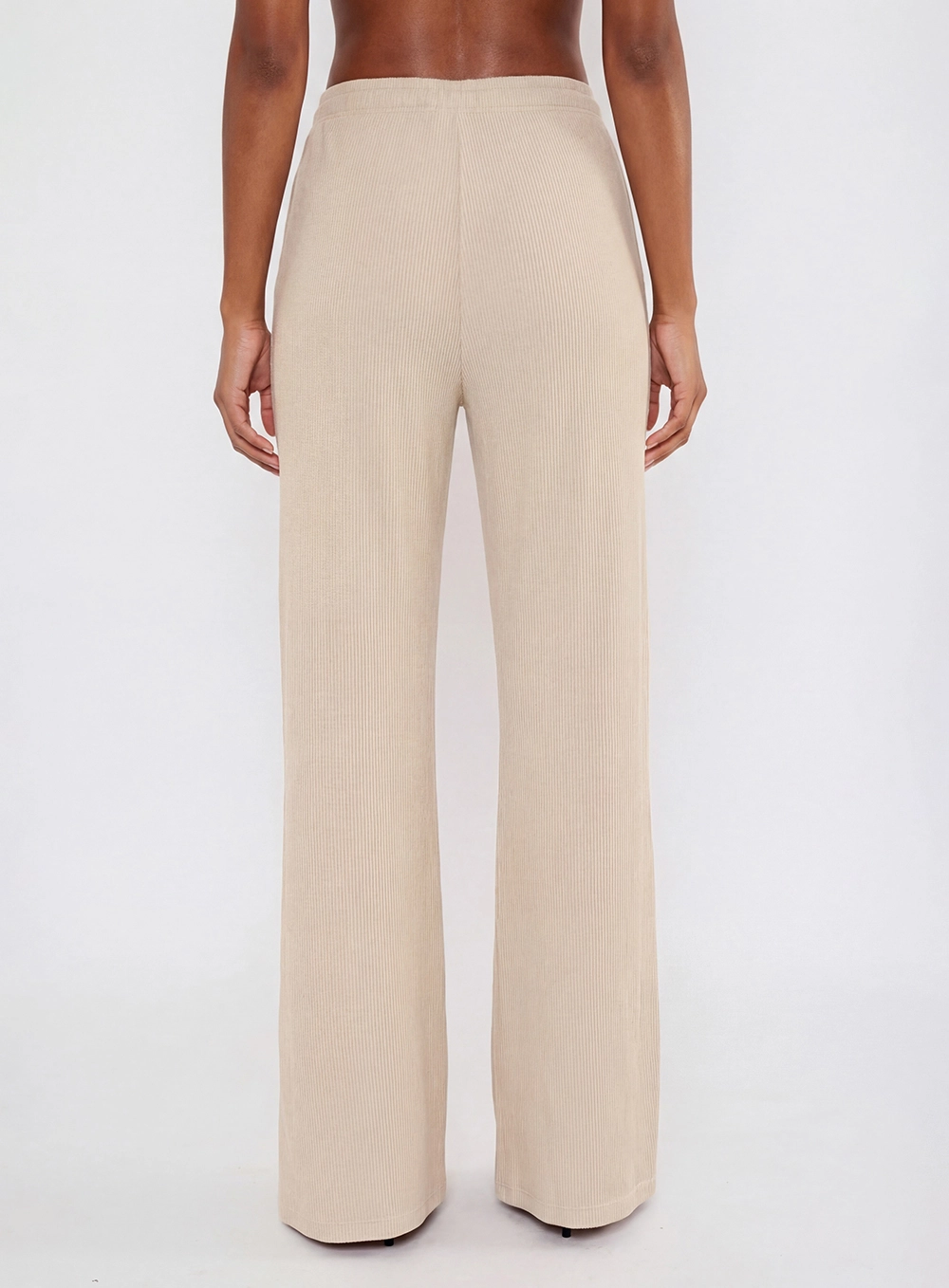 Calça Feminina New Flare Texturizada Bege Esquilo 2