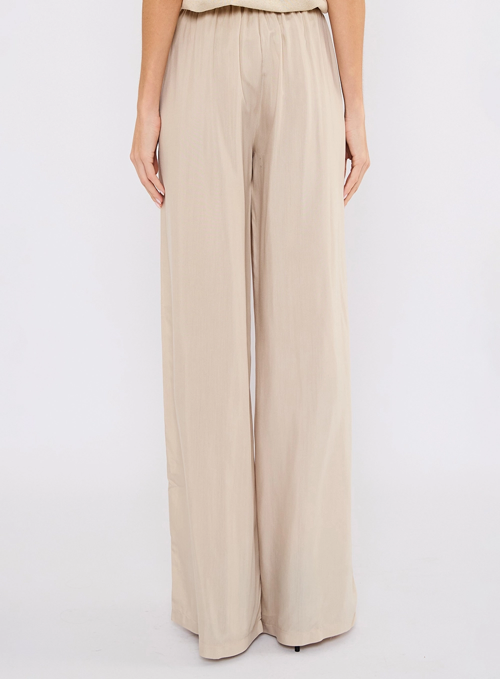 Calça Feminina Pantalona Bege Esquilo 2