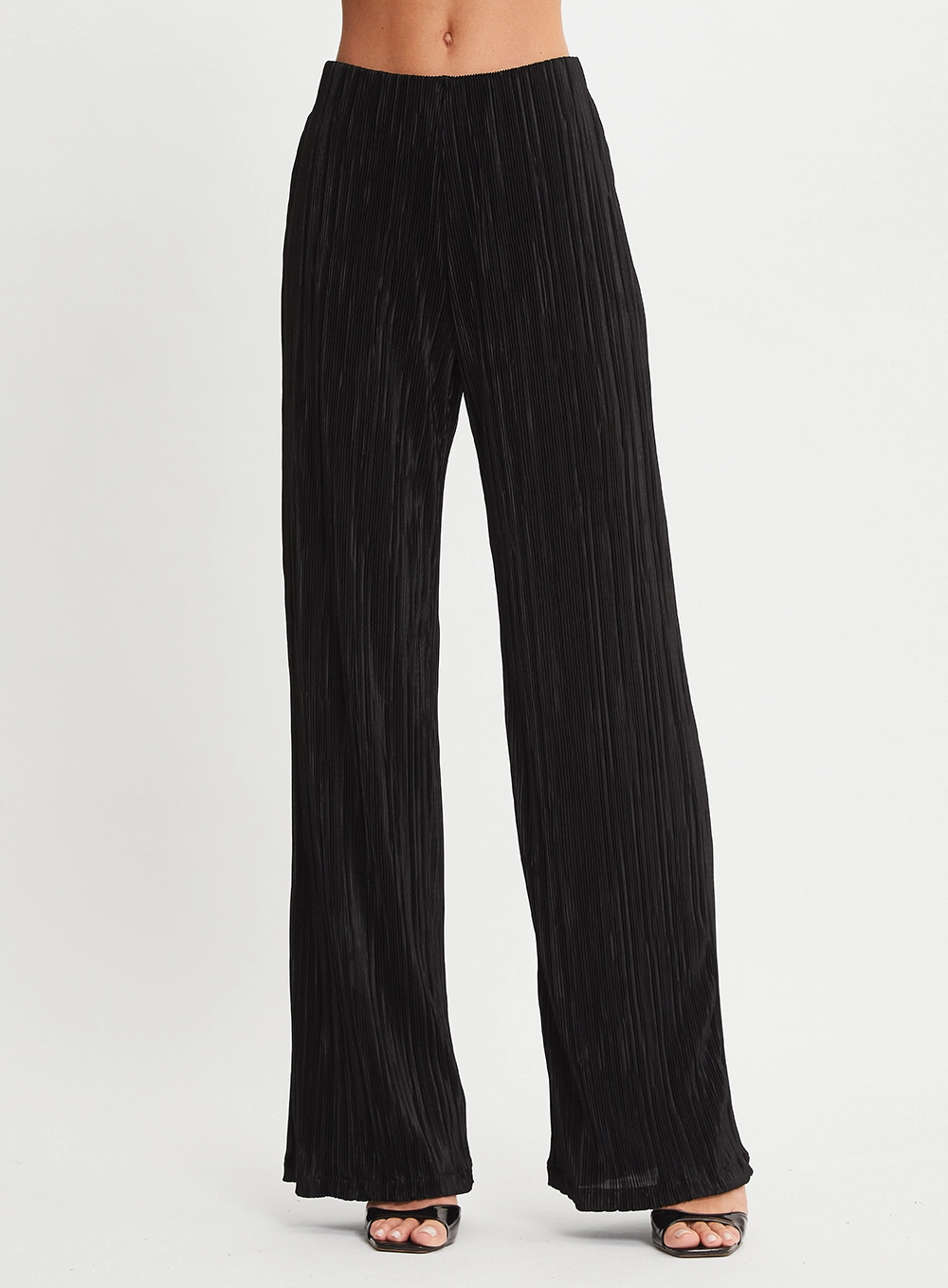 Calça Plissada Reta Preto 2