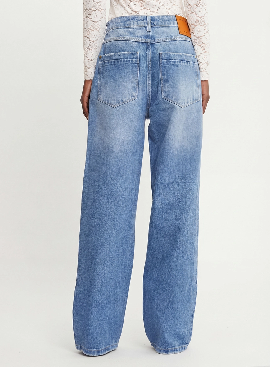 Calça Jeans Feminina Baggy Índigo 3