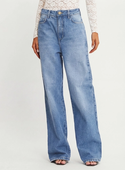 Calça Jeans Feminina Baggy