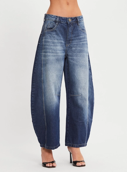 Calça Jeans Feminina Barrel