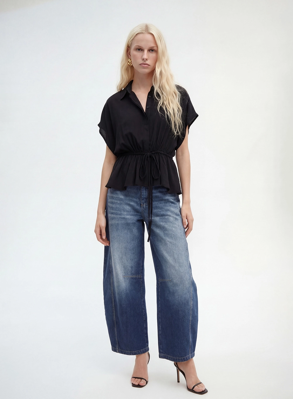 Calça Jeans Feminina Barrel Índigo 1