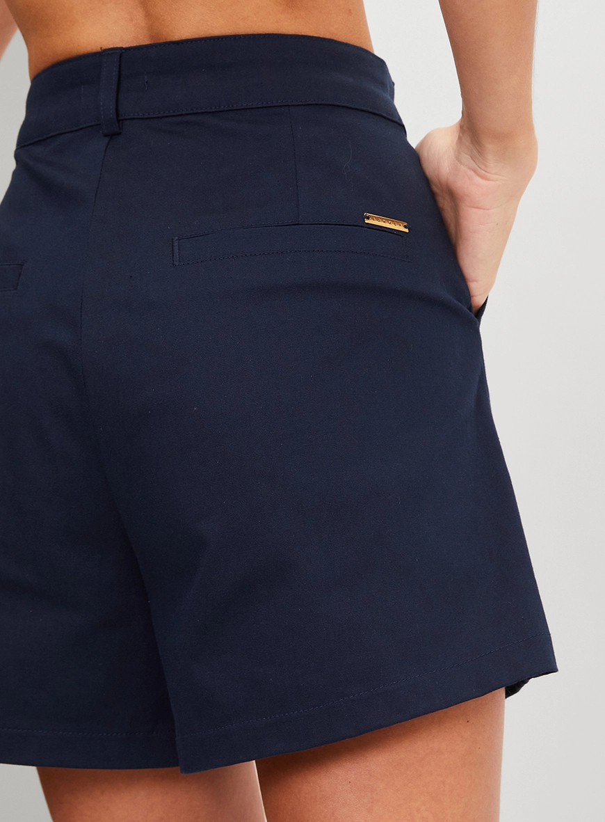 Short Alfaiataria Básico Azul 4