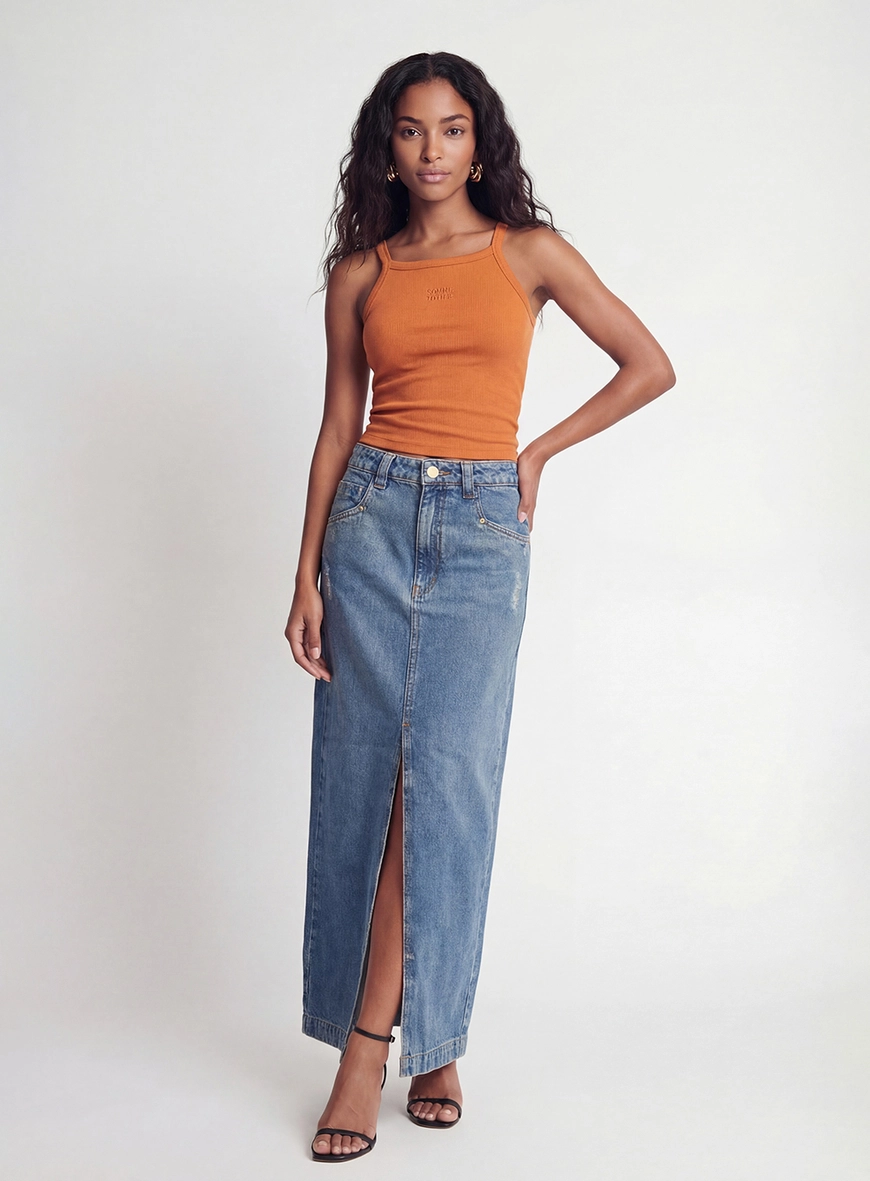 Saia Jeans Índigo 1