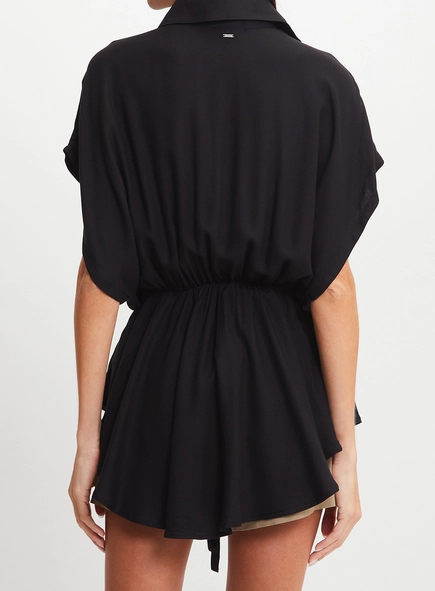 Camisa Feminina Solta Com Amarração