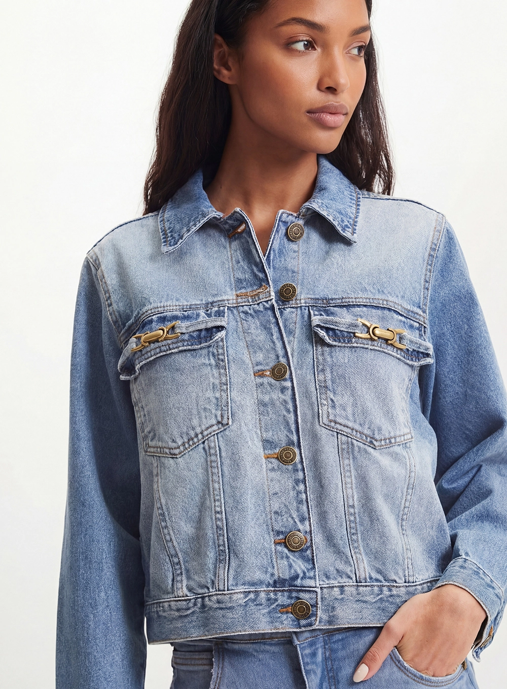 Jaqueta Jeans Feminina Comfort Índigo 4