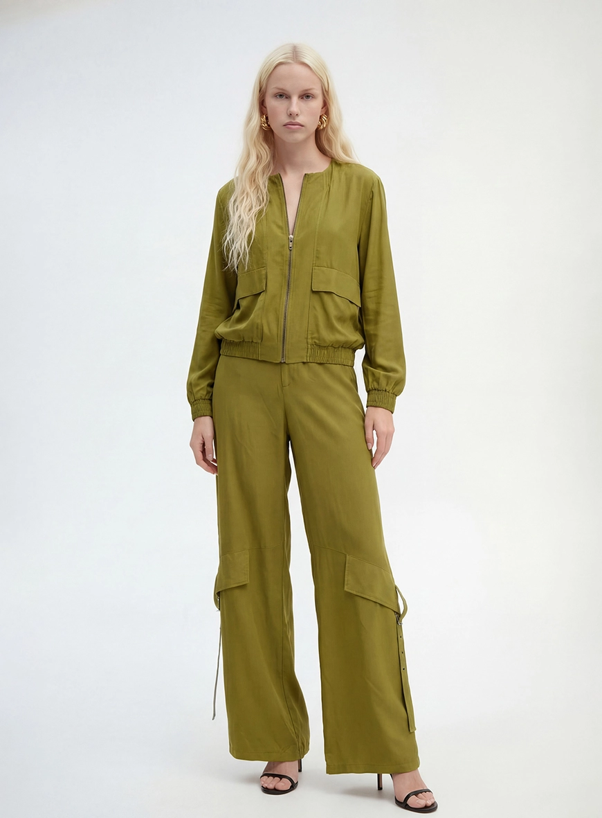 Jaqueta Alfaiataria Feminina Regular Verde 3