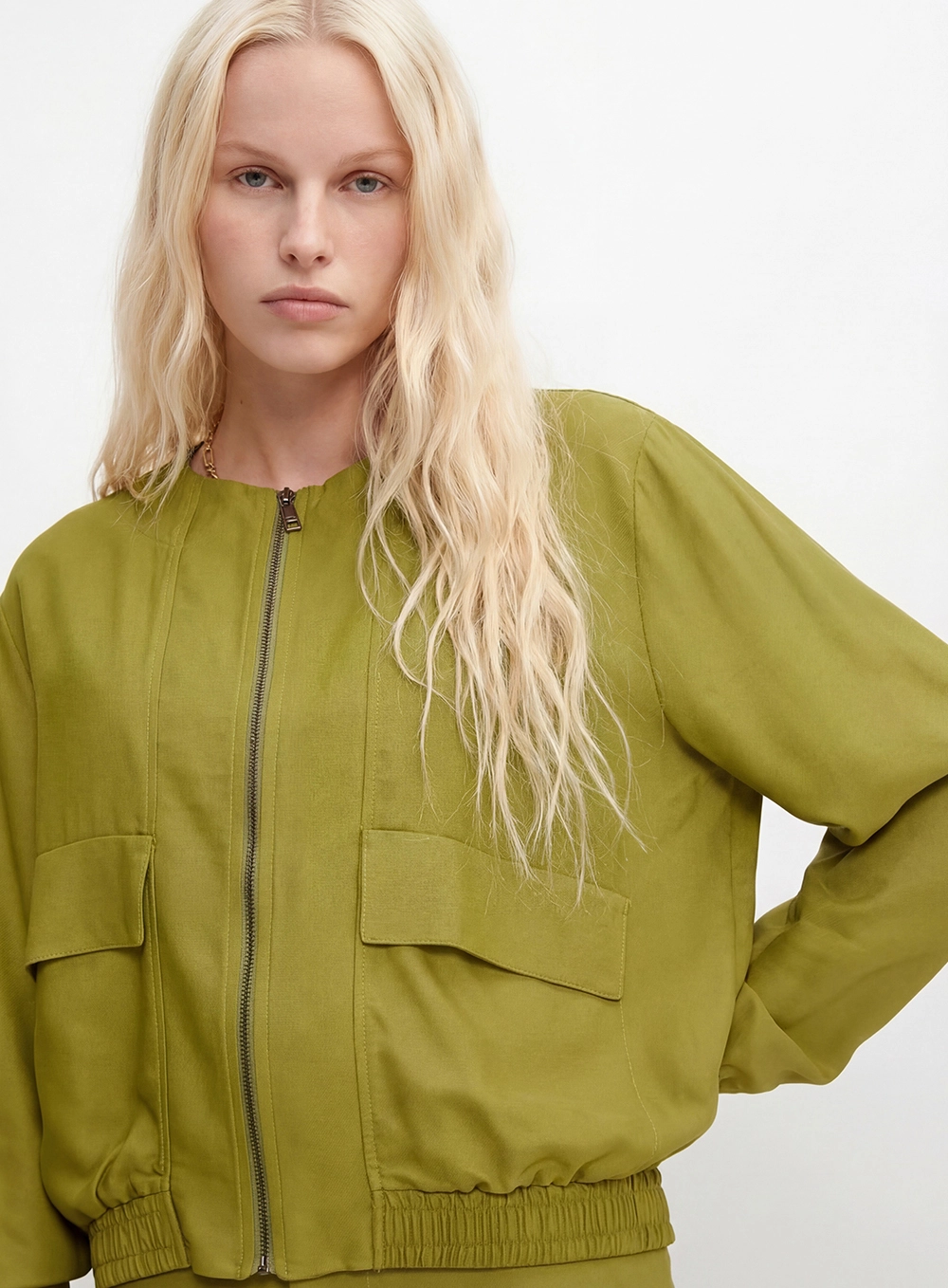 Jaqueta Alfaiataria Feminina Regular Verde 4