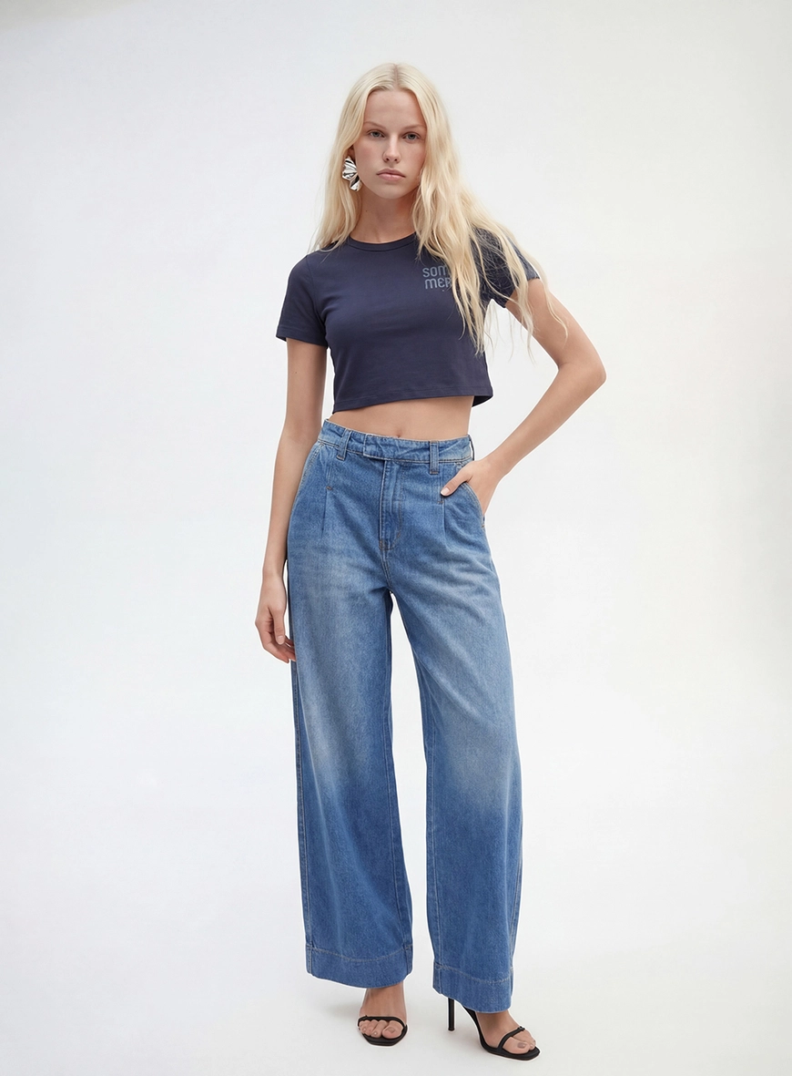 Camiseta Feminina Small Azul 3