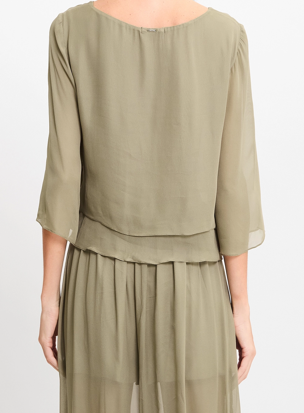 Blusa Comfort Com Sobreposição Bege 2