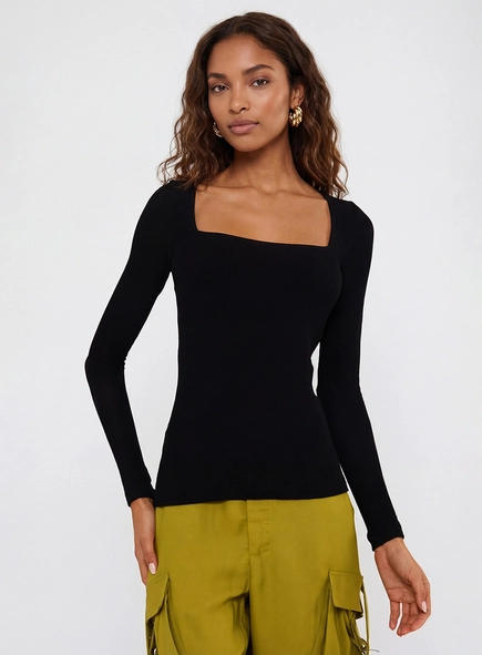 Blusa Slim Manga Longa