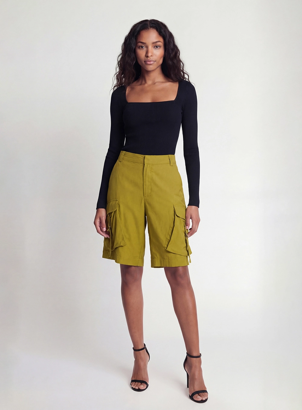 Blusa Slim Manga Longa Preto 3