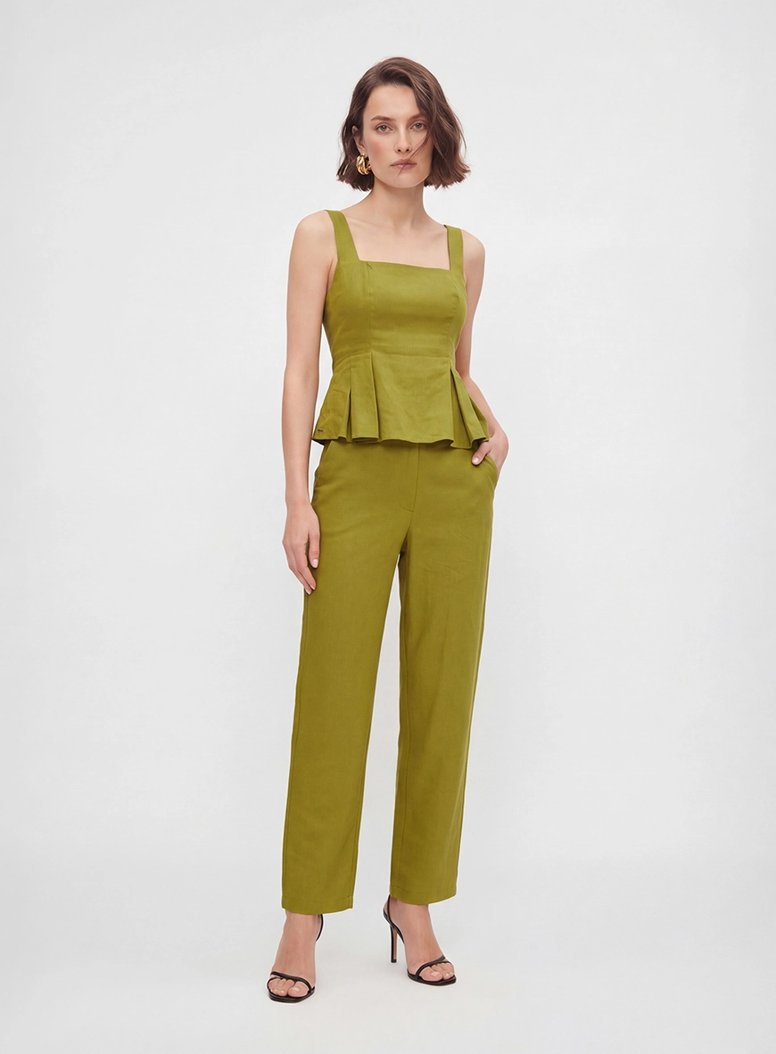Blusa Slim Com Lastex Verde 3