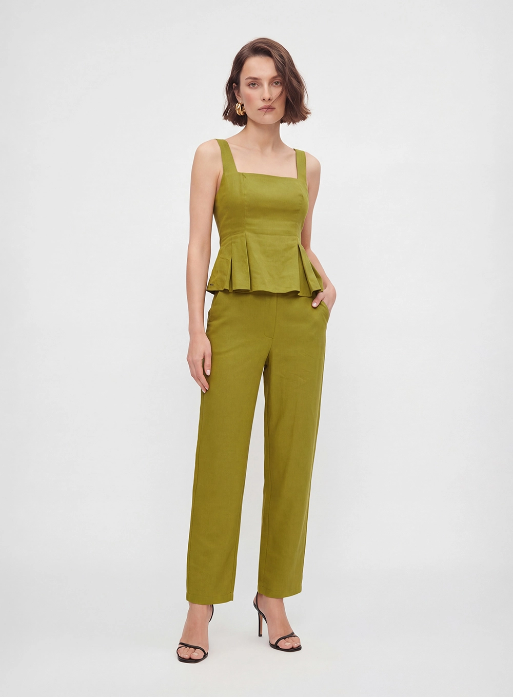 Blusa Slim Com Lastex Verde 3