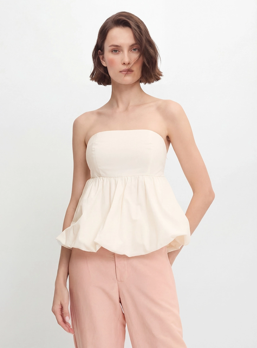 Blusa Balonê Tomara Que Caia Off Shell 1